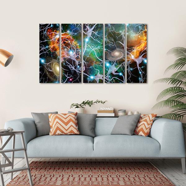 Brain Cells Canvas Wall Art-5 Horizontal-Gallery Wrap-22" x 12"-Tiaracle