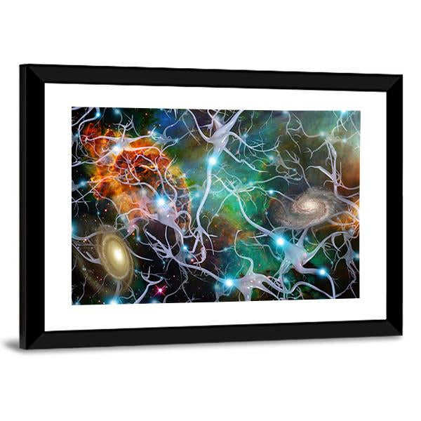 Brain Cells Panoramic Canvas Wall Art-1 Piece-36" x 12"-Tiaracle