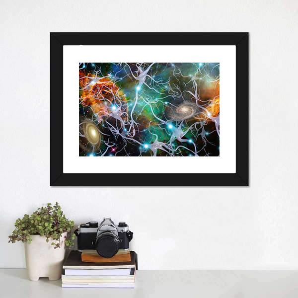 Brain Cells Panoramic Canvas Wall Art-1 Piece-36" x 12"-Tiaracle