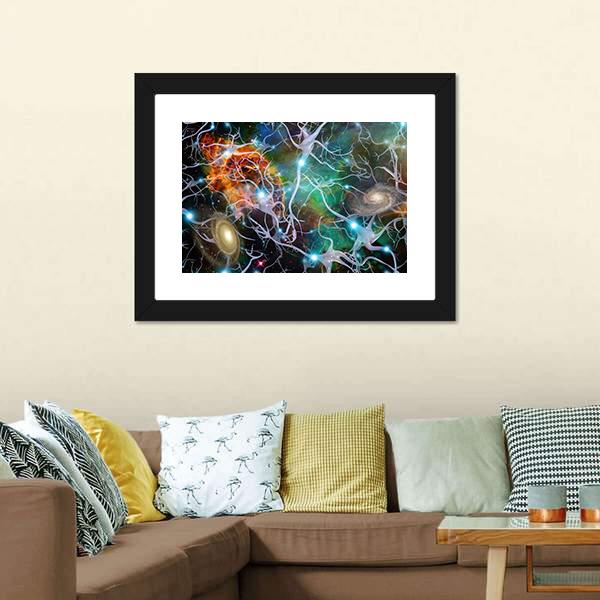 Brain Cells Panoramic Canvas Wall Art-1 Piece-36" x 12"-Tiaracle