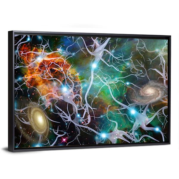Brain Cells Panoramic Canvas Wall Art-1 Piece-36" x 12"-Tiaracle