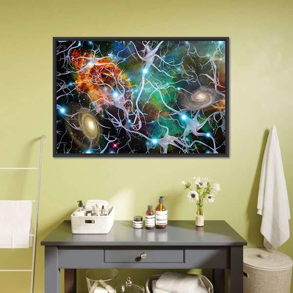 Brain Cells Panoramic Canvas Wall Art-1 Piece-36" x 12"-Tiaracle