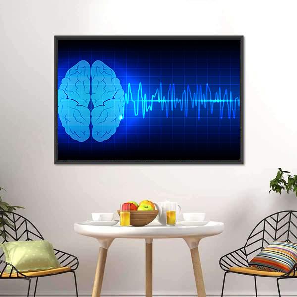 Brain Wave Concept Canvas Wall Art-3 Horizontal-Gallery Wrap-25" x 16"-Tiaracle