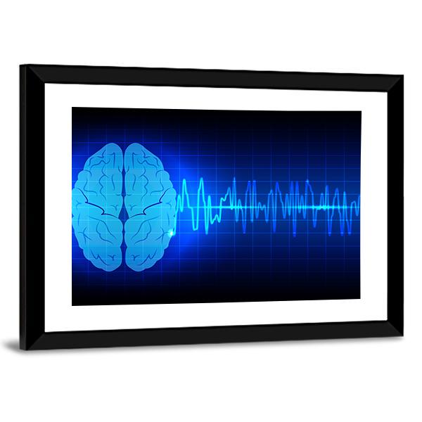 Brain Wave Concept Canvas Wall Art-3 Horizontal-Gallery Wrap-25" x 16"-Tiaracle