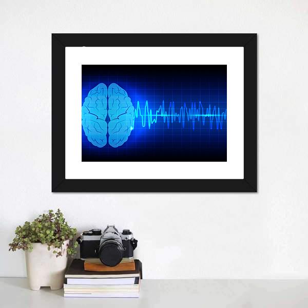 Brain Wave Concept Canvas Wall Art-1 Piece-Framed Print-20" x 16"-Tiaracle