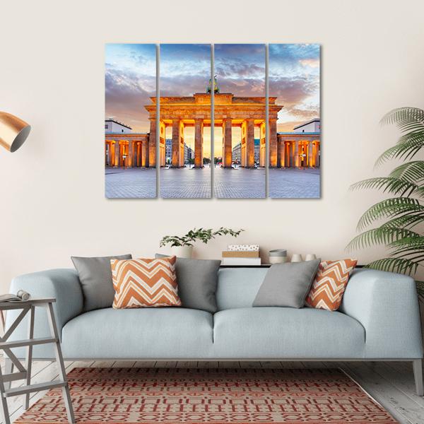 Brandenburg Gate Berlin Canvas Wall Art-4 Horizontal-Gallery Wrap-34" x 24"-Tiaracle