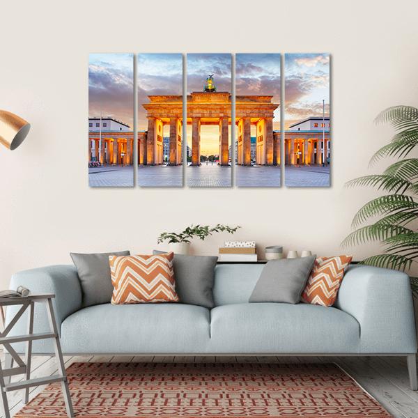 Brandenburg Gate Berlin Canvas Wall Art-5 Horizontal-Gallery Wrap-22" x 12"-Tiaracle