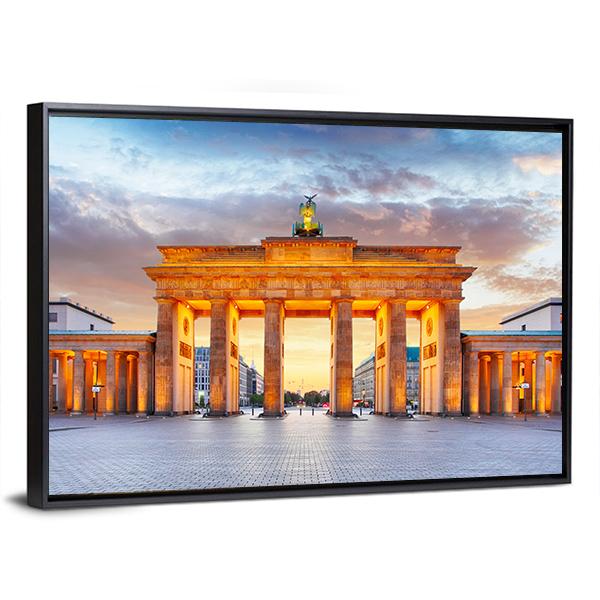 Brandenburg Gate Berlin Panoramic Canvas Wall Art-1 Piece-36" x 12"-Tiaracle