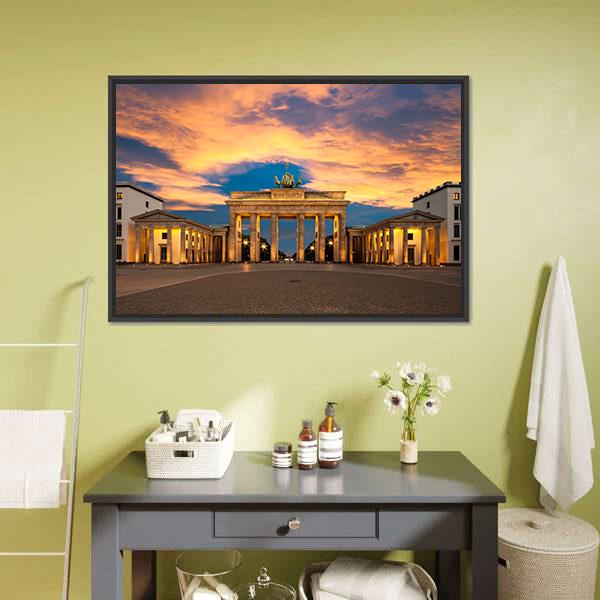 Brandenburg Gate Germany Canvas Wall Art-5 Horizontal-Gallery Wrap-22" x 12"-Tiaracle