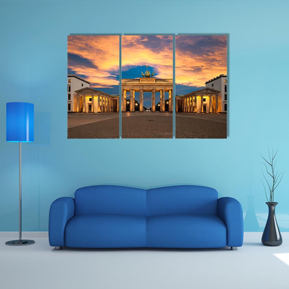 Brandenburg Gate Germany Canvas Wall Art-3 Horizontal-Gallery Wrap-37&quot; x 24&quot;-Tiaracle
