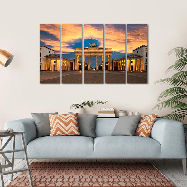 Brandenburg Gate Germany Canvas Wall Art-5 Horizontal-Gallery Wrap-22" x 12"-Tiaracle