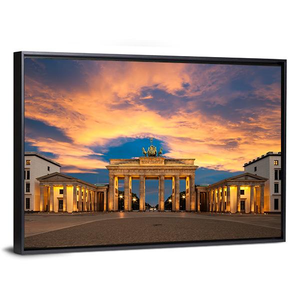 Brandenburg Gate Germany Canvas Wall Art-3 Horizontal-Gallery Wrap-25" x 16"-Tiaracle
