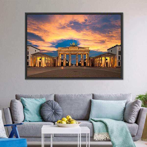 Brandenburg Gate Germany Canvas Wall Art-3 Horizontal-Gallery Wrap-25" x 16"-Tiaracle