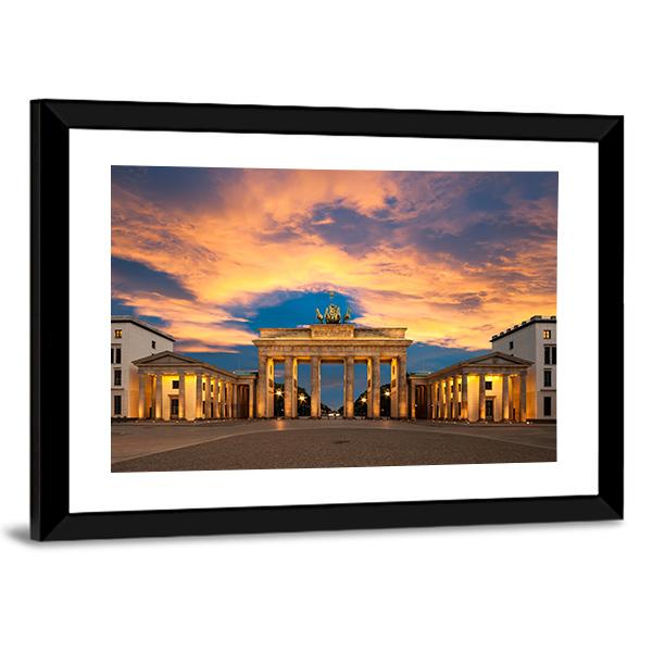 Brandenburg Gate Germany Canvas Wall Art-3 Horizontal-Gallery Wrap-25" x 16"-Tiaracle