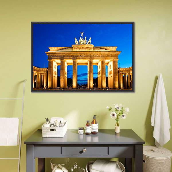 Brandenburg Gate In Berlin Canvas Wall Art-3 Horizontal-Gallery Wrap-25" x 16"-Tiaracle