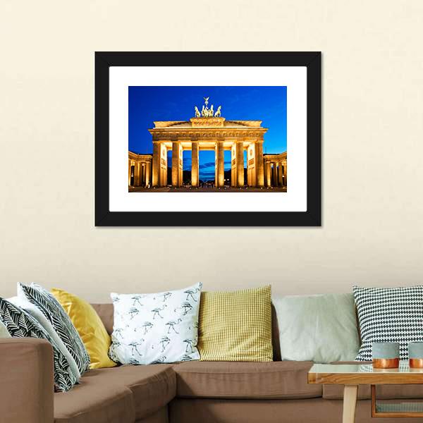 Brandenburg Gate In Berlin Canvas Wall Art-3 Horizontal-Gallery Wrap-25" x 16"-Tiaracle
