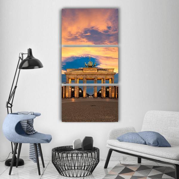 Brandenburg Gate Germany Vertical Canvas Wall Art-3 Vertical-Gallery Wrap-12" x 25"-Tiaracle