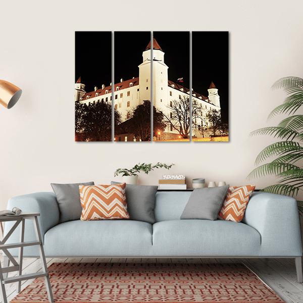 Bratislava Castle Canvas Wall Art-4 Horizontal-Gallery Wrap-34" x 24"-Tiaracle