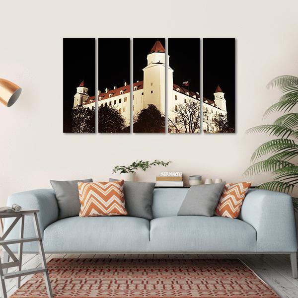 Bratislava Castle Canvas Wall Art-5 Horizontal-Gallery Wrap-22" x 12"-Tiaracle