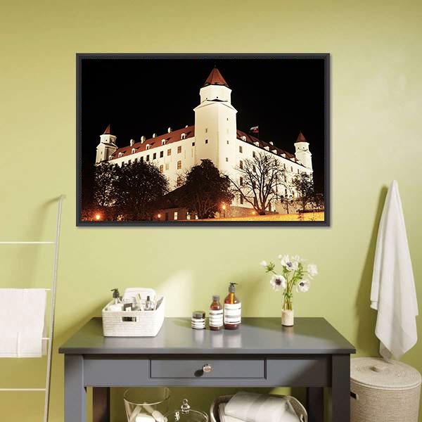 Bratislava Castle Canvas Wall Art-5 Horizontal-Gallery Wrap-22" x 12"-Tiaracle