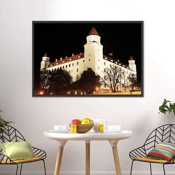 Bratislava Castle Canvas Wall Art-5 Horizontal-Gallery Wrap-22" x 12"-Tiaracle