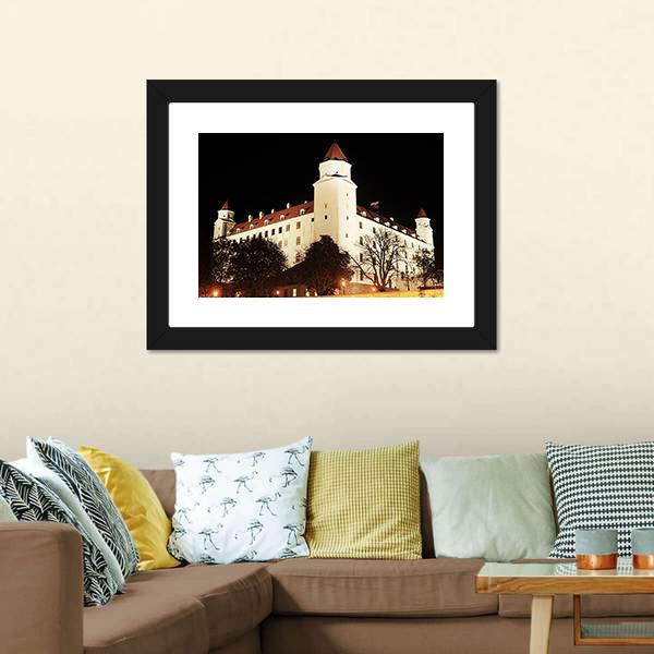 Bratislava Castle Canvas Wall Art-5 Horizontal-Gallery Wrap-22" x 12"-Tiaracle