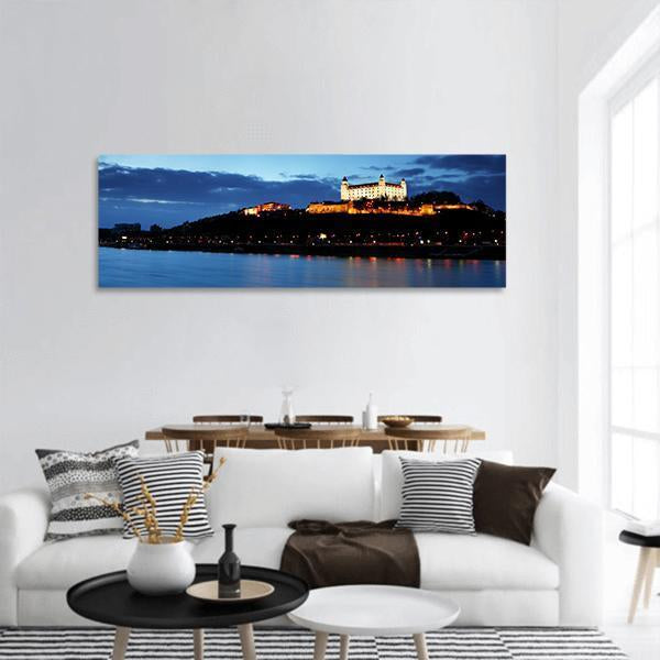 Bratislava Castle Slovakia Panoramic Canvas Wall Art-1 Piece-36" x 12"-Tiaracle