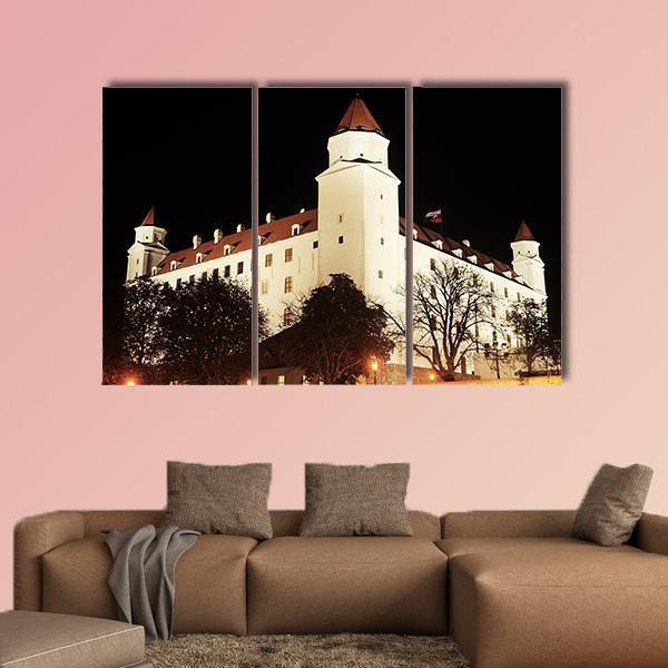 Bratislava Castle Canvas Wall Art-3 Horizontal-Gallery Wrap-37" x 24"-Tiaracle