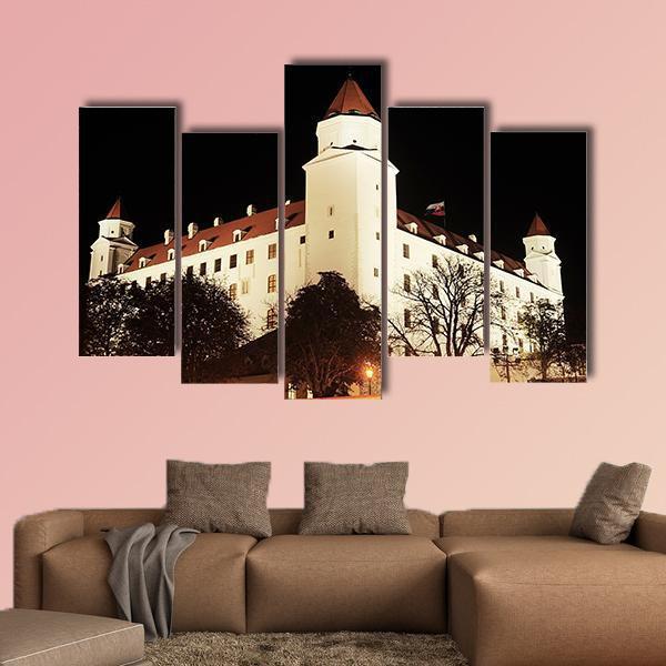 Bratislava Castle Canvas Wall Art-5 Pop-Gallery Wrap-47" x 32"-Tiaracle
