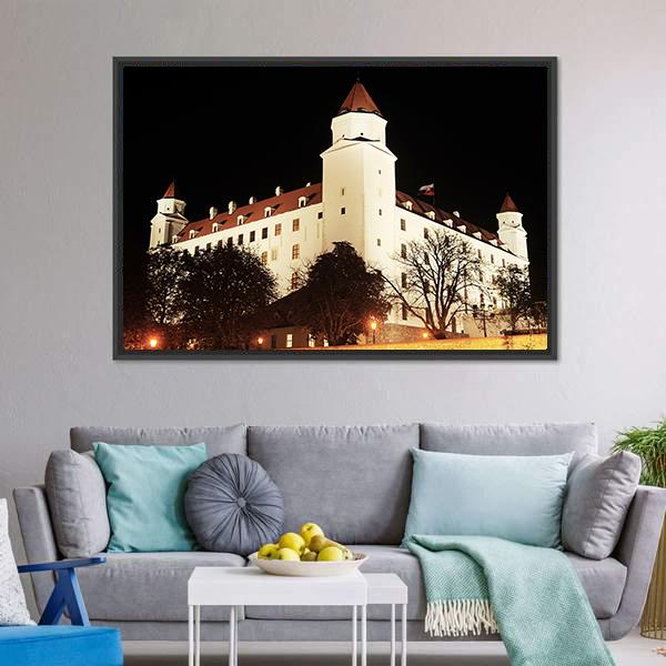 Bratislava Castle Canvas Wall Art-1 Piece-Floating Frame-24" x 16"-Tiaracle