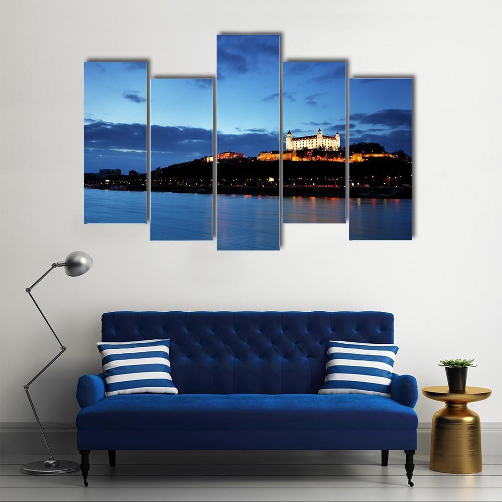 Bratislava Castle Slovakia Canvas Wall Art-5 Pop-Gallery Wrap-47" x 32"-Tiaracle