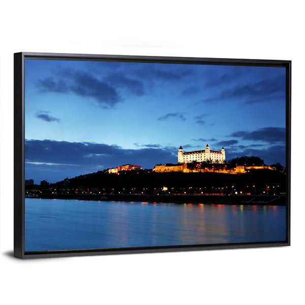 Bratislava Castle Slovakia Canvas Wall Art-3 Horizontal-Gallery Wrap-25" x 16"-Tiaracle