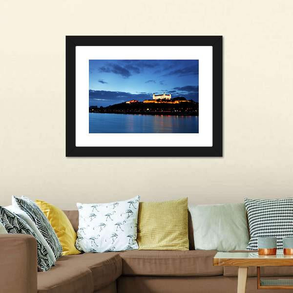Bratislava Castle Slovakia Canvas Wall Art-3 Horizontal-Gallery Wrap-25" x 16"-Tiaracle