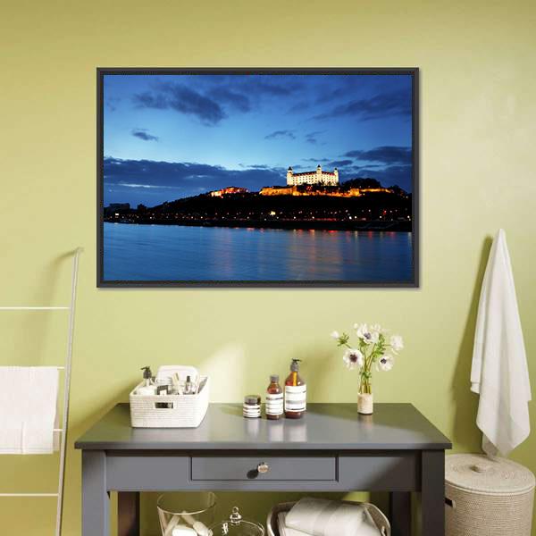 Bratislava Castle Slovakia Panoramic Canvas Wall Art-1 Piece-36" x 12"-Tiaracle