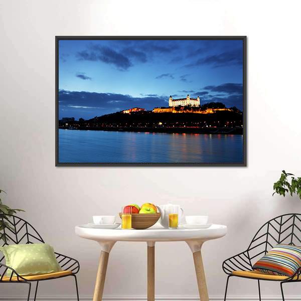 Bratislava Castle Slovakia Panoramic Canvas Wall Art-1 Piece-36" x 12"-Tiaracle