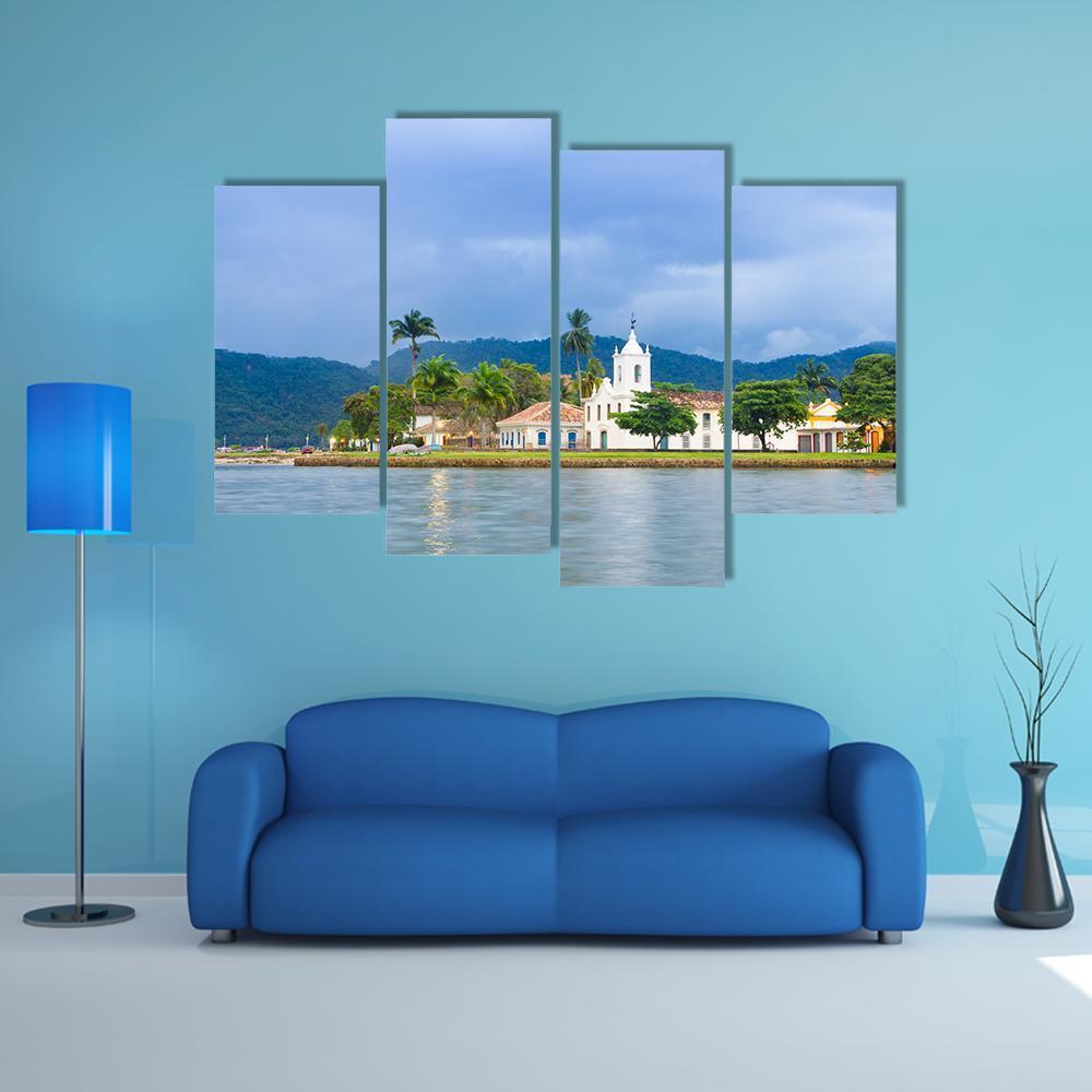Brazilian Imperial Town Canvas Wall Art-4 Pop-Gallery Wrap-50" x 32"-Tiaracle