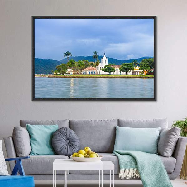 Brazilian Imperial Town Canvas Wall Art-1 Piece-Floating Frame-24" x 16"-Tiaracle