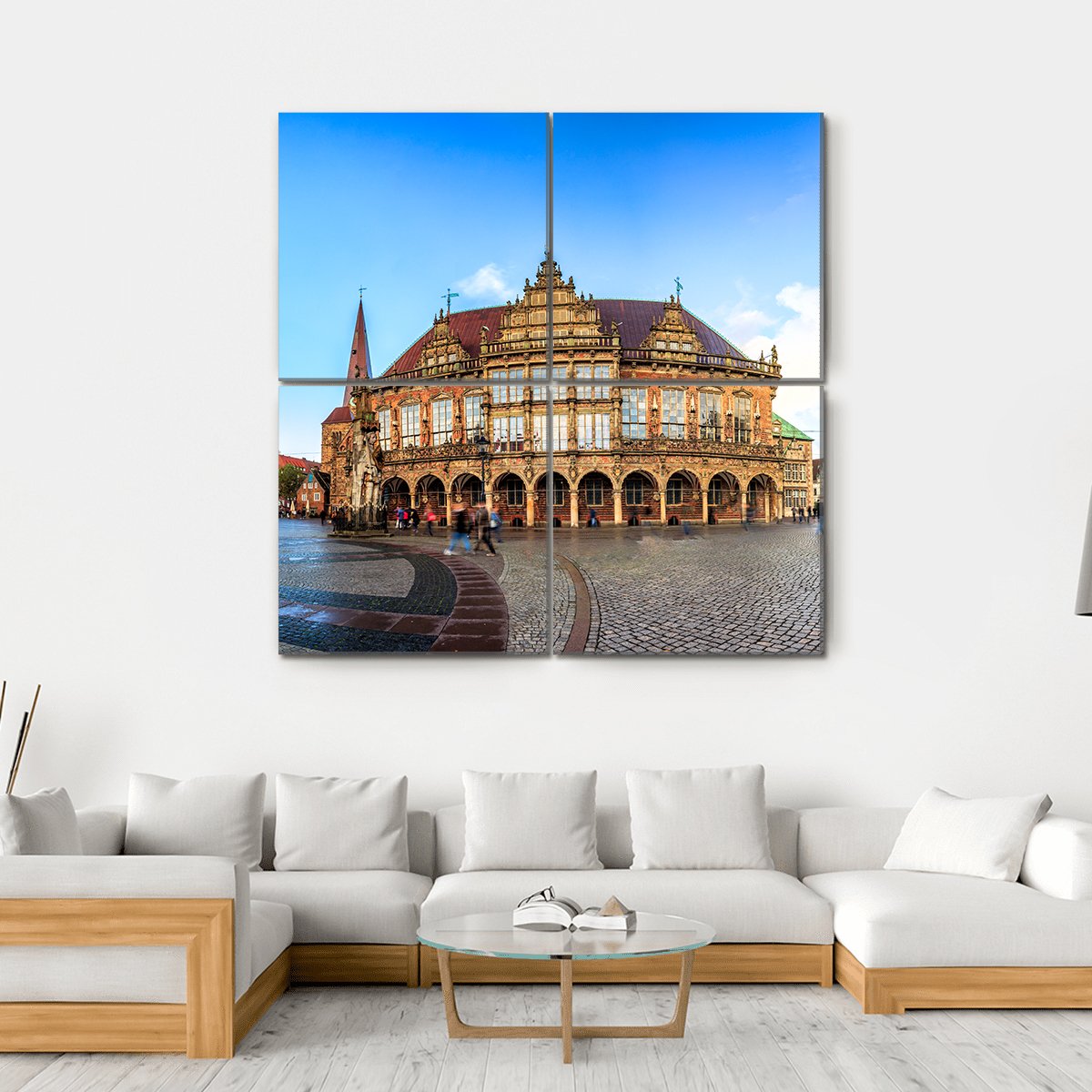 Bremen Main Market Canvas Wall Art-4 Square-Gallery Wrap-17" x 17"-Tiaracle