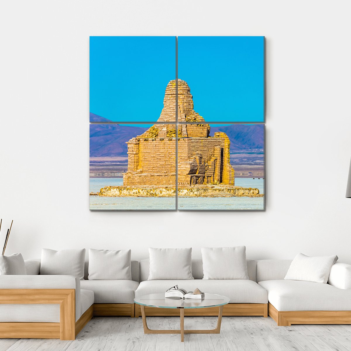 Brick Building Dakar Memorial Canvas Wall Art-4 Square-Gallery Wrap-17" x 17"-Tiaracle