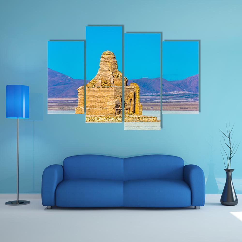 Brick Building Dakar Memorial Canvas Wall Art-4 Pop-Gallery Wrap-50" x 32"-Tiaracle