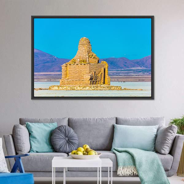 Brick Building Dakar Memorial Canvas Wall Art-1 Piece-Floating Frame-24" x 16"-Tiaracle