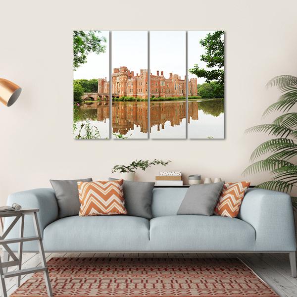 Brick Herstmonceux Castle Canvas Wall Art-4 Horizontal-Gallery Wrap-34" x 24"-Tiaracle