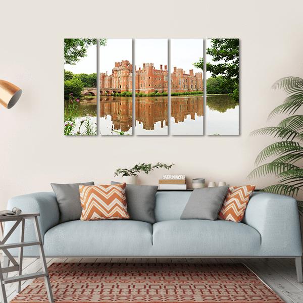 Brick Herstmonceux Castle Canvas Wall Art-5 Horizontal-Gallery Wrap-22" x 12"-Tiaracle