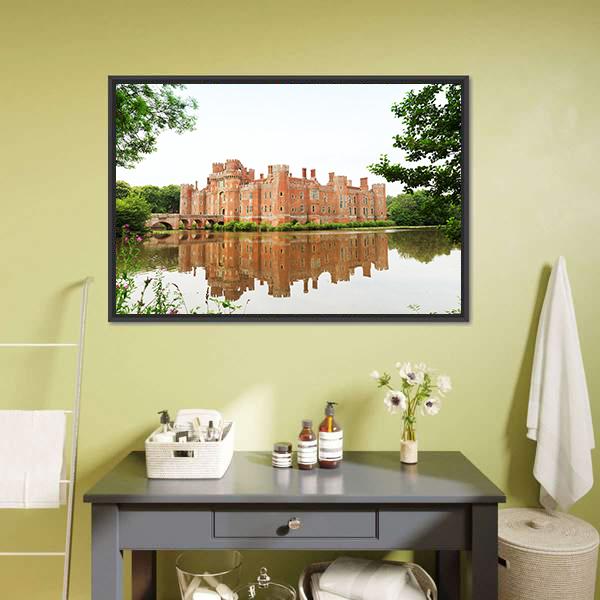 Brick Herstmonceux Castle Canvas Wall Art-5 Horizontal-Gallery Wrap-22" x 12"-Tiaracle