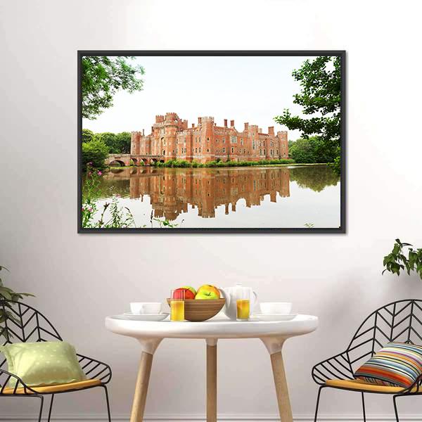 Brick Herstmonceux Castle Canvas Wall Art-5 Horizontal-Gallery Wrap-22" x 12"-Tiaracle