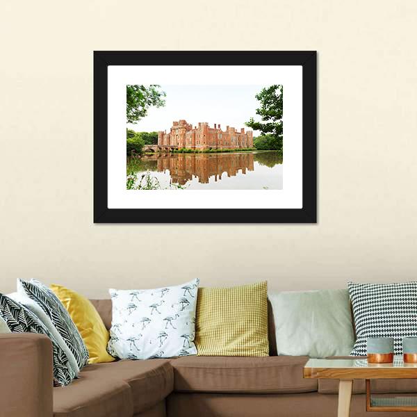 Brick Herstmonceux Castle Canvas Wall Art-5 Horizontal-Gallery Wrap-22" x 12"-Tiaracle
