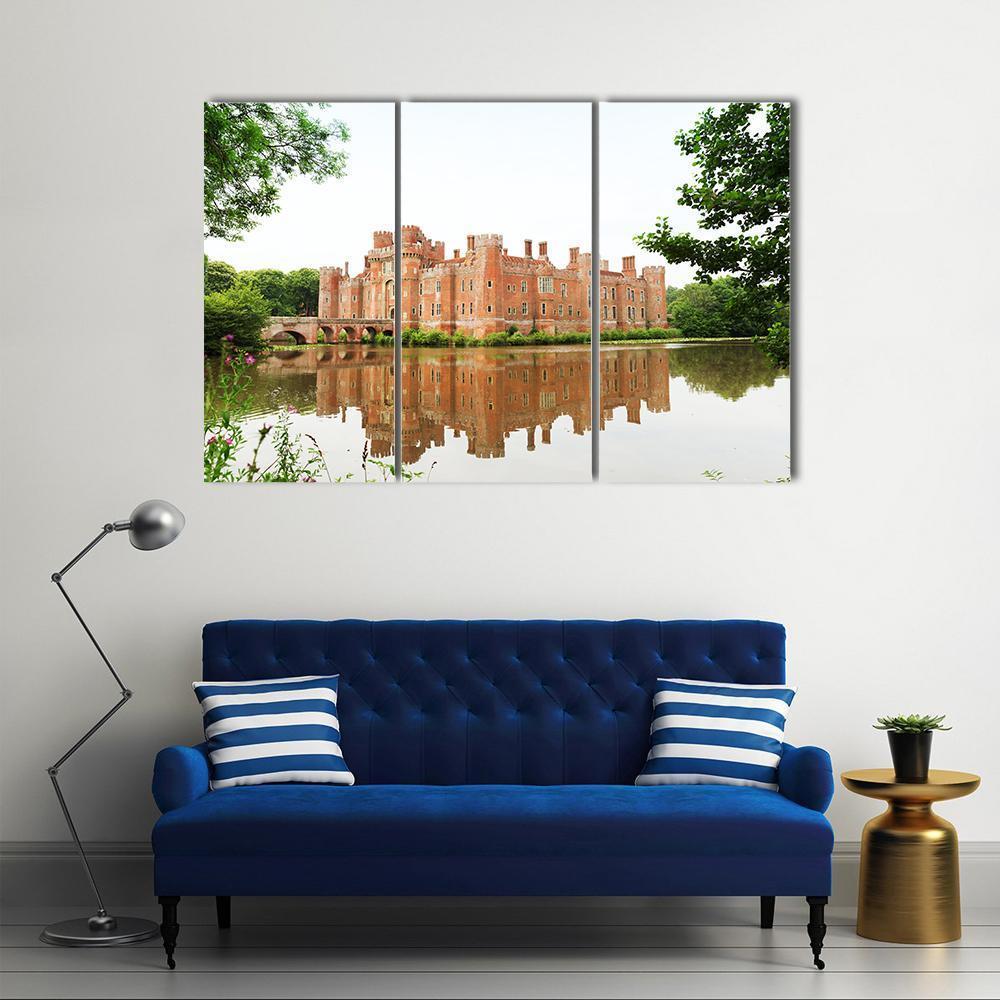 Brick Herstmonceux Castle Canvas Wall Art-3 Horizontal-Gallery Wrap-37" x 24"-Tiaracle