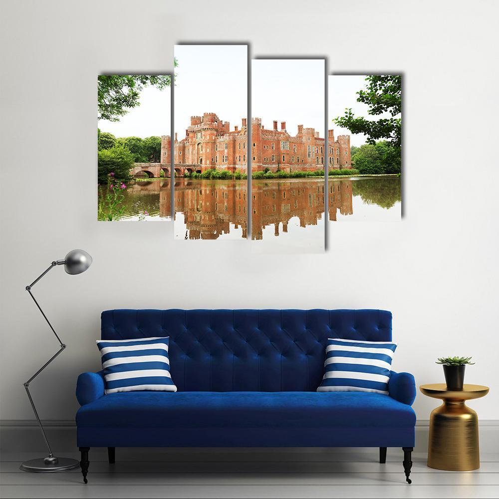 Brick Herstmonceux Castle Canvas Wall Art-4 Pop-Gallery Wrap-50" x 32"-Tiaracle