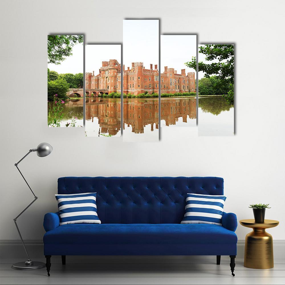 Brick Herstmonceux Castle Canvas Wall Art-5 Pop-Gallery Wrap-47" x 32"-Tiaracle