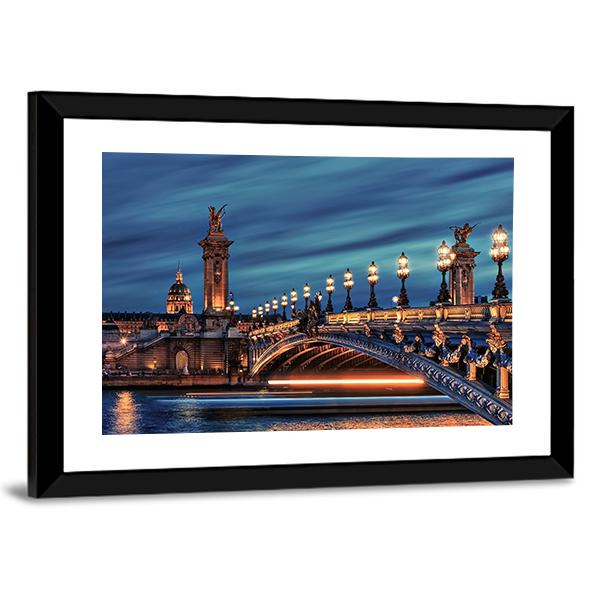 Bridge Alexandre III Panoramic Canvas Wall Art-1 Piece-36" x 12"-Tiaracle